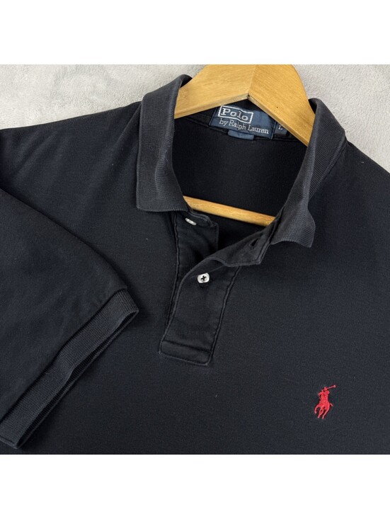 Ralph Lauren Other - VTG Polo Ralph Lauren Men Polo Shirt Black Red Pony Cotton Retro Preepy Golfwear